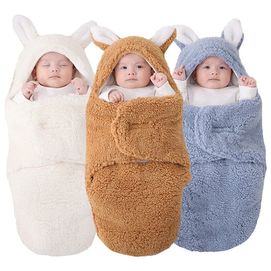 Soft and warm rabbit bunting nest for baby