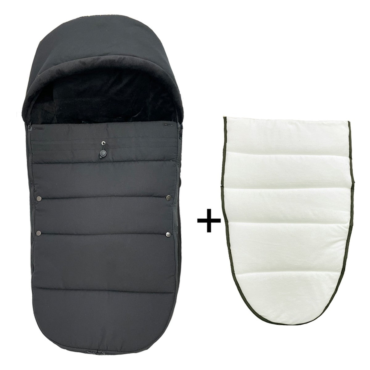 Chancelière Universelle 2 en 1 pour Poussette, coloris noir