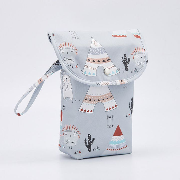 Imperméable bébé sac à couches dessin animé impression réutilisable couche fermeture éclair sac Imperméable bébé sac à couches dessin animé impression réutilisable couche fermeture éclair sac
